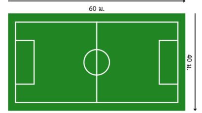 สนามฟุตบอล 1 สนาม ใช้พื้นที่เท่าไร?